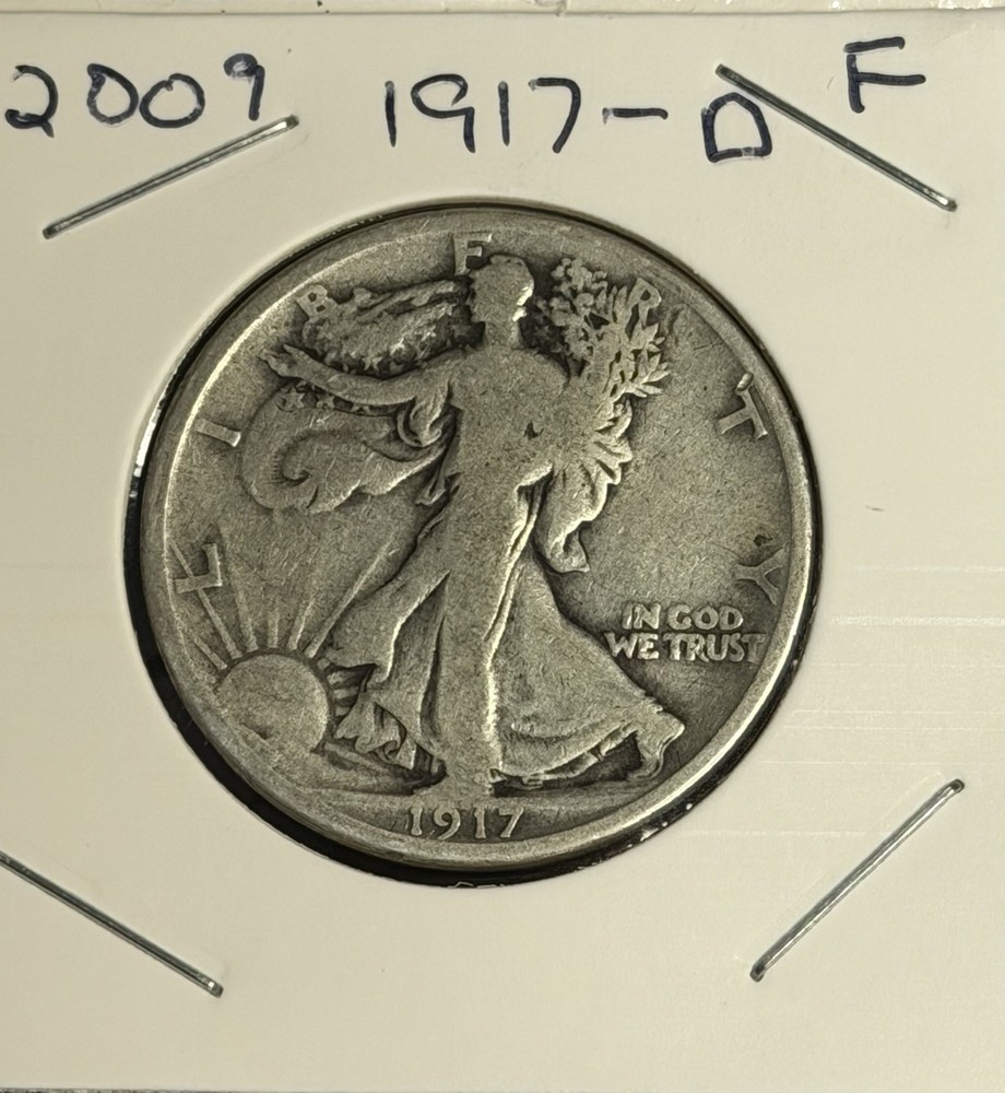 1917-D F (Fine) Walking Liberty Half Dollar