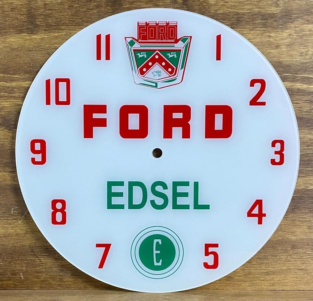 14-3/8" Ford Edsel Round Replacement Clock Face for Pam Clock FREE SHIP