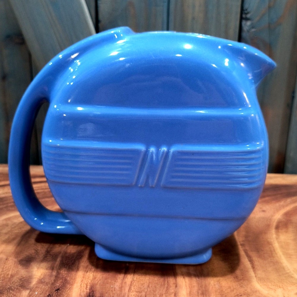 680 Norge Refrigerator Pitcher Blue Vintage