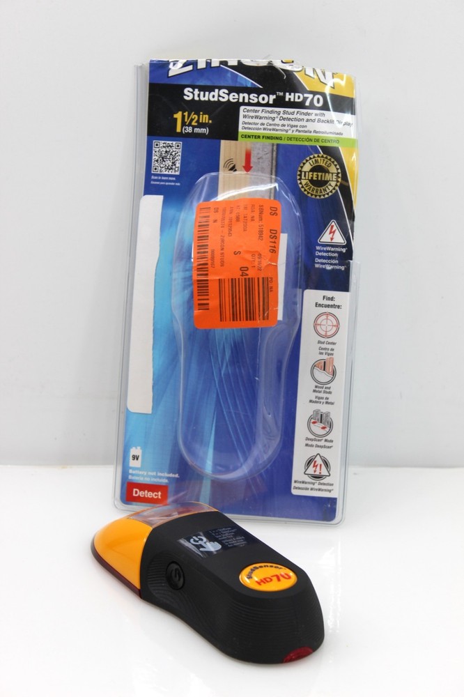 Zircon StudSensor HD70 Stud Finder Center Finding Wire Warning Detector Tool