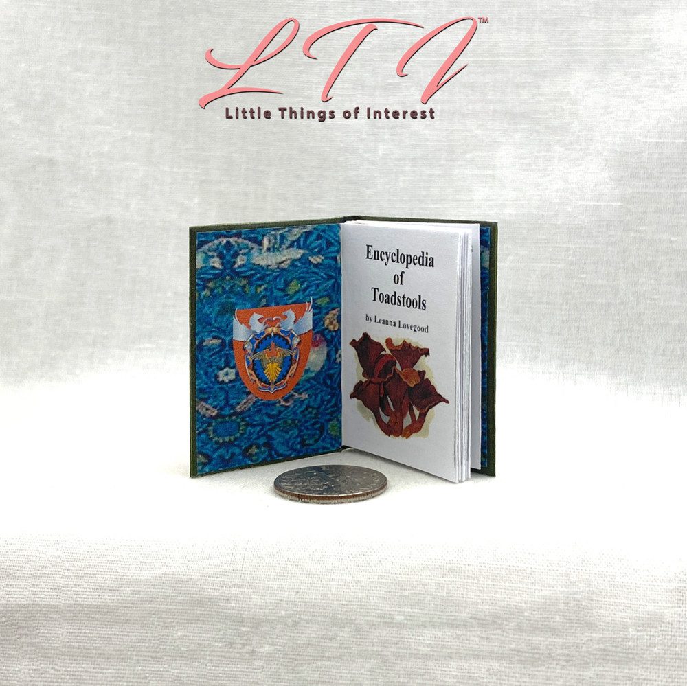1:6 Scale ENCYCLOPEDIA OF TOADSTOOLS Miniature Illustrated Readable Book