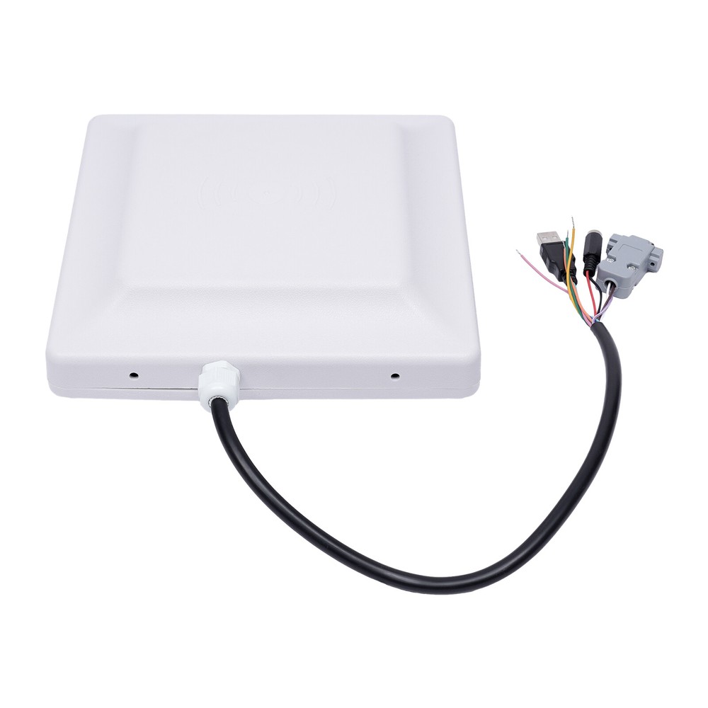 UHF Middle Range Integrated RFID Card Reader Adjustable 30dbm 6m-8m 8dbi Antenna