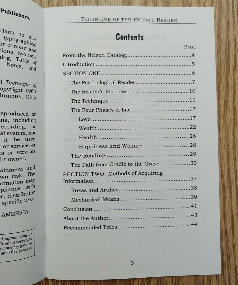 Technique of the Private Reader by Robert A. Nelson