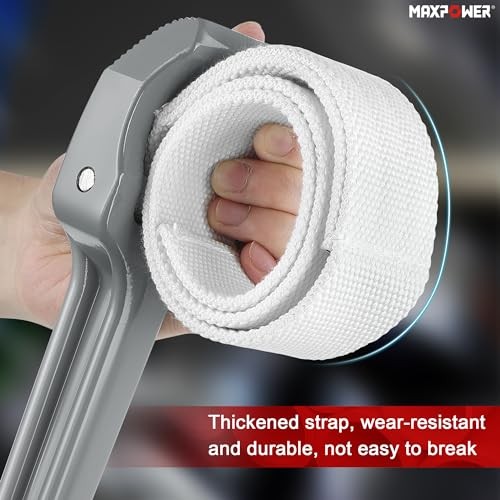 Strap Wrench, 18-inch Handle Adjustable Strap Wrench, Nylon Strap Pipe Wrench