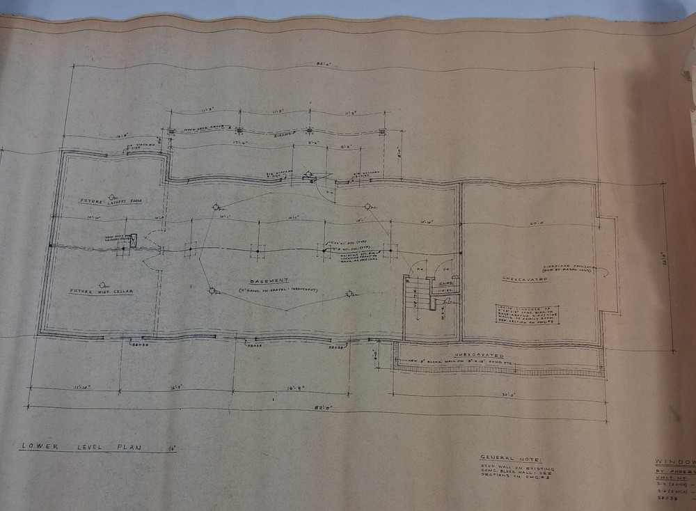 Mid Century Original 1969 Architectural Blueprints Drawings