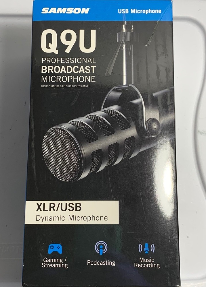 Samson Q9U XLR/USB Dynamic Broadcast Microphone for Podcast/Streaming