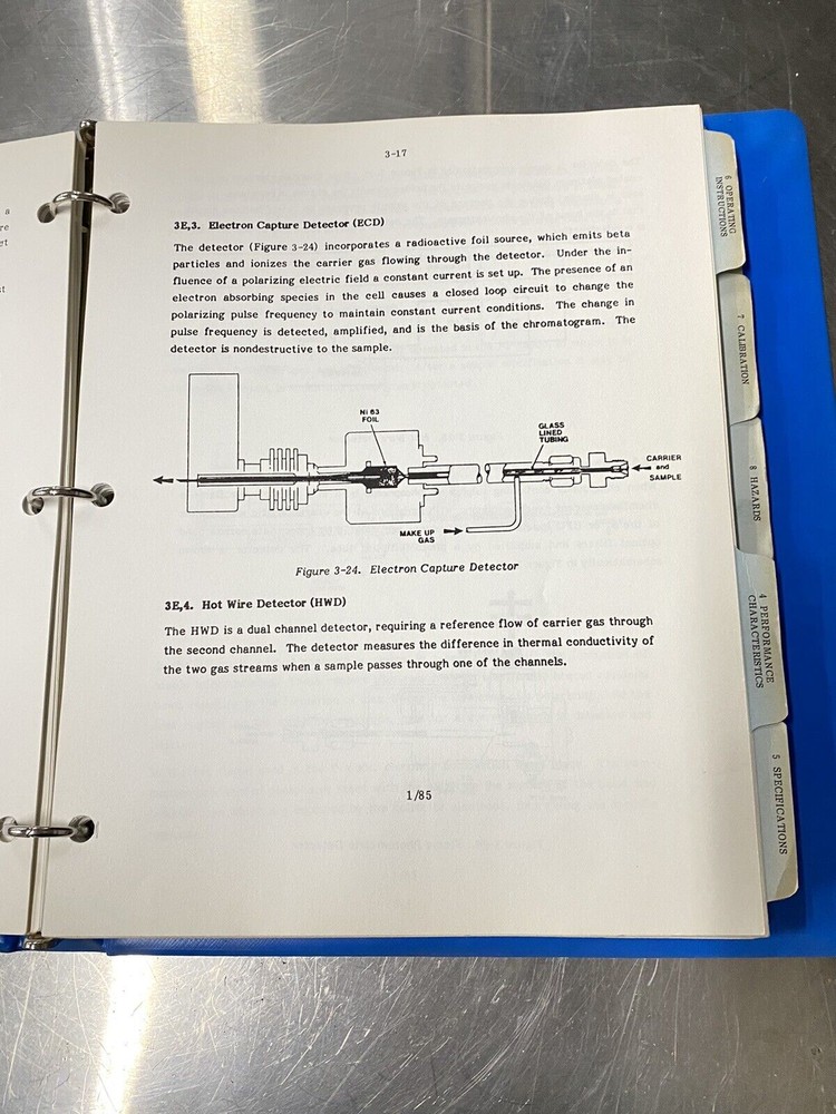Perkin Elmer Sigma 300 Gas Chromatograph - Users Guide / Instructions Manual