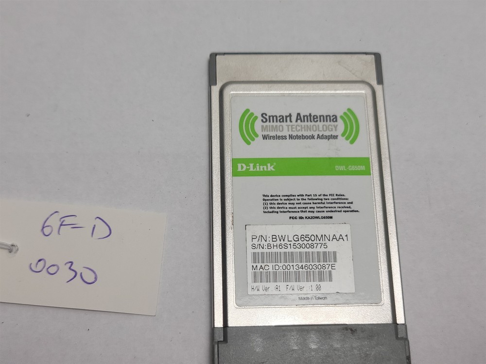 D-Link DWL-G650M Wireless Super G Mimo Notebook Card