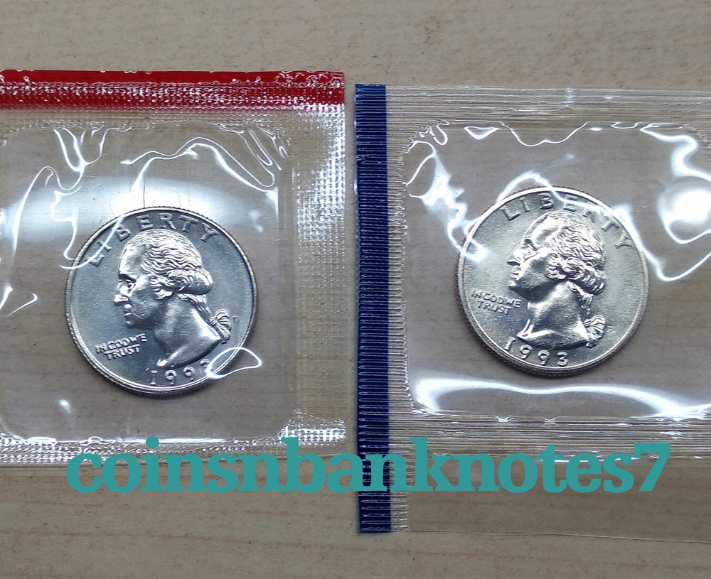1993-D & P Washington Quarter BU Set