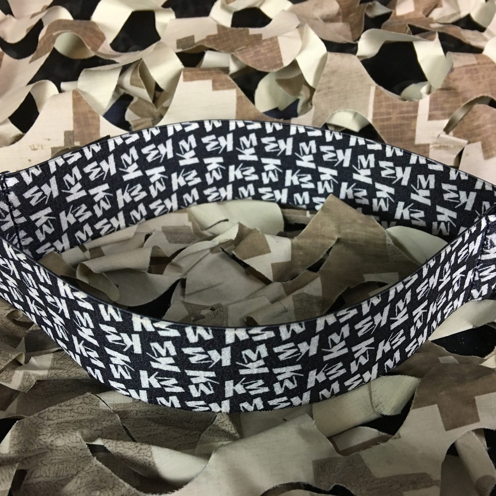 NEW KM Paintball Universal Mask Goggle Strap - 09 Da Strap Black White
