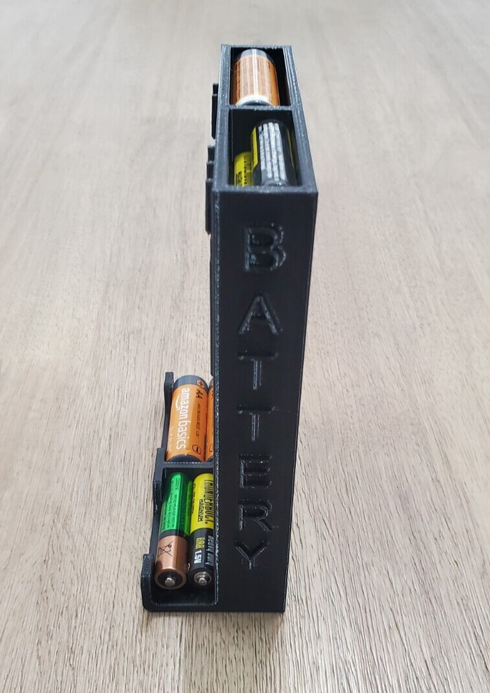 AA-AAA Battery Storage Dispenser Case Holder Box Organizer 3D Printed