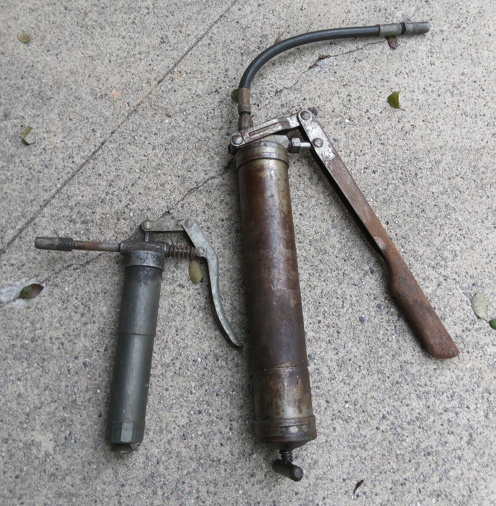 VINTAGE SEARS Grease Gun Cartridge WITH FLEX HOSE Multi Load