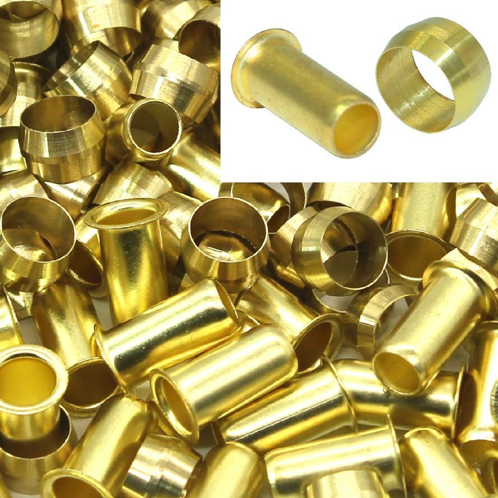 20 PCS Brass Compression Fitting 6mm OD 5mm ID Sleeve Ferrules Insert