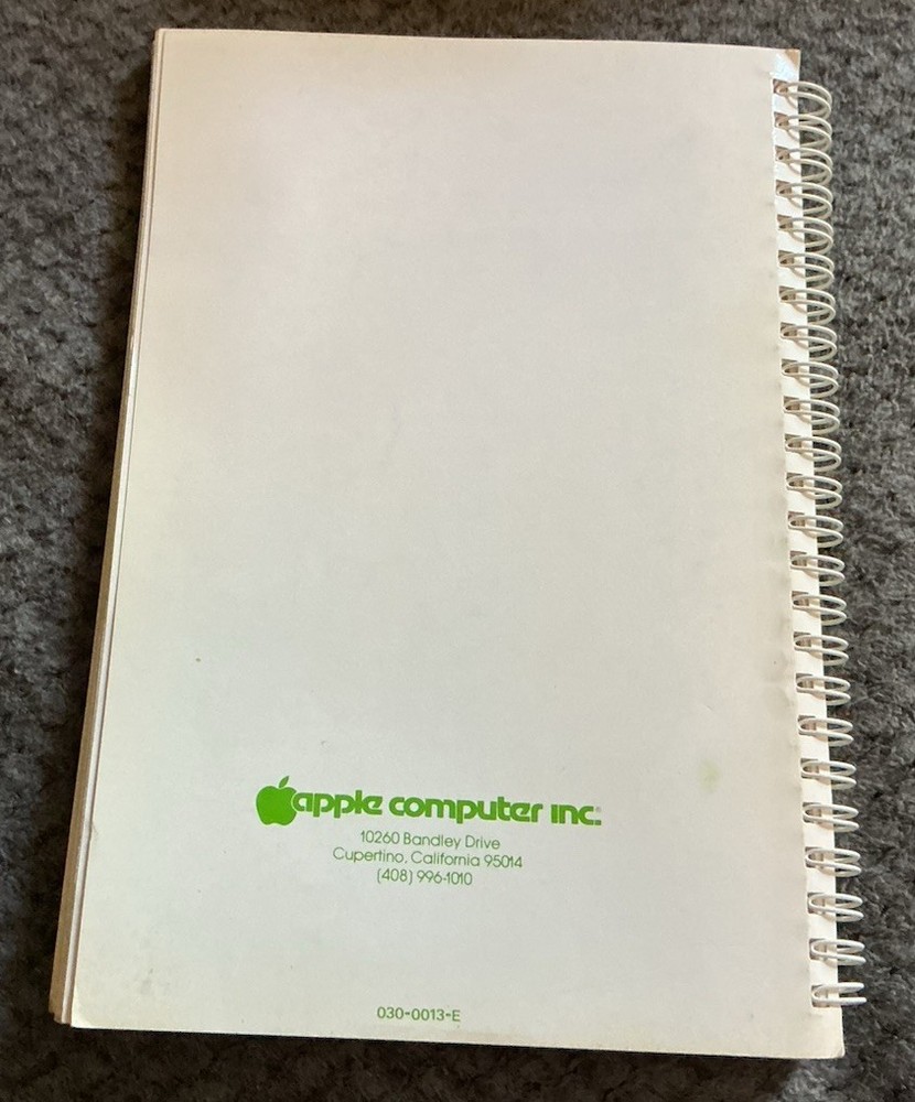 Applesoft II Basic Programming Reference Manual Apple 1981