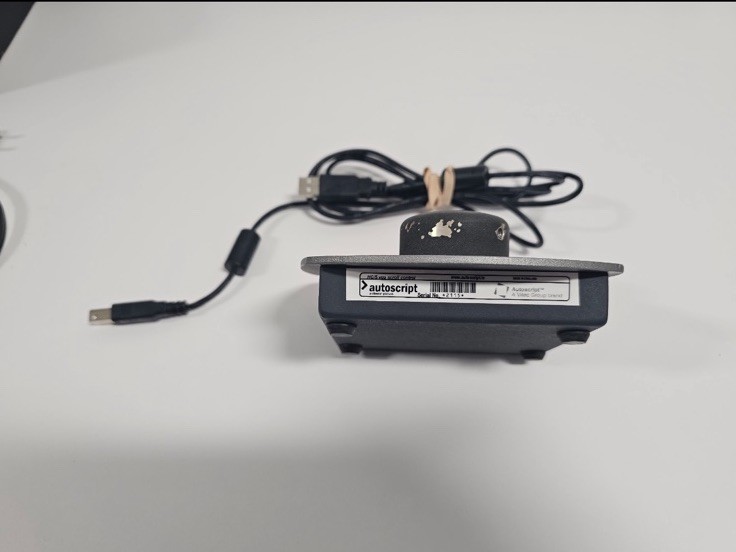 Autoscript WinPlus VGA HC/5 Desktop Hand Control 3 Button Unit With Cable Tested