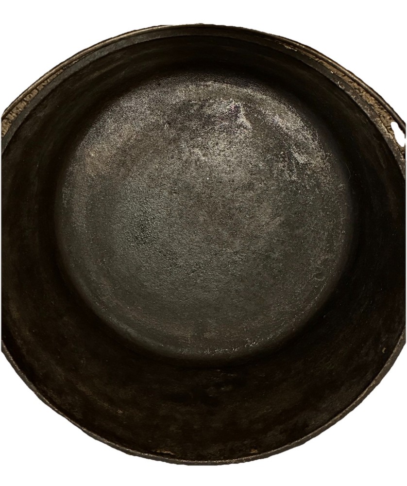 Vintage Cast Iron Three-Legged Pot with Lid And Handle #12