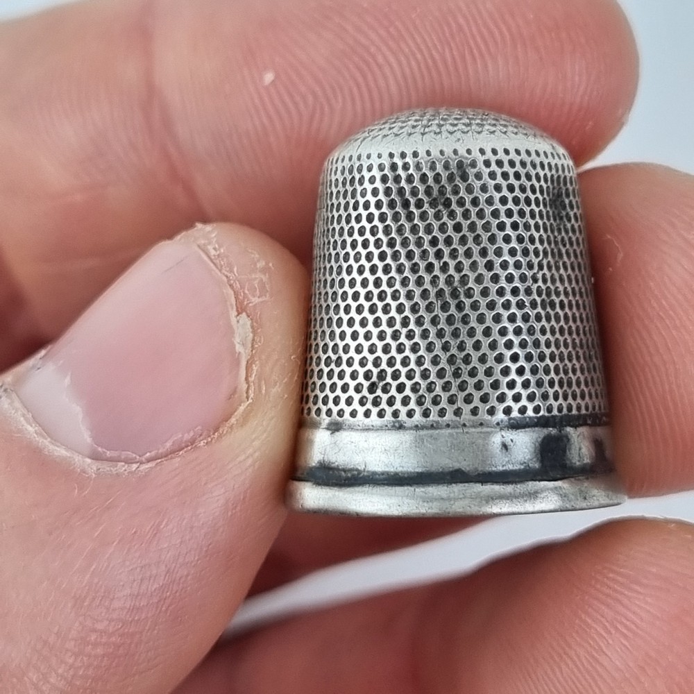 Antique Solid Silver Thimble Birmingham 1905 James Fenton