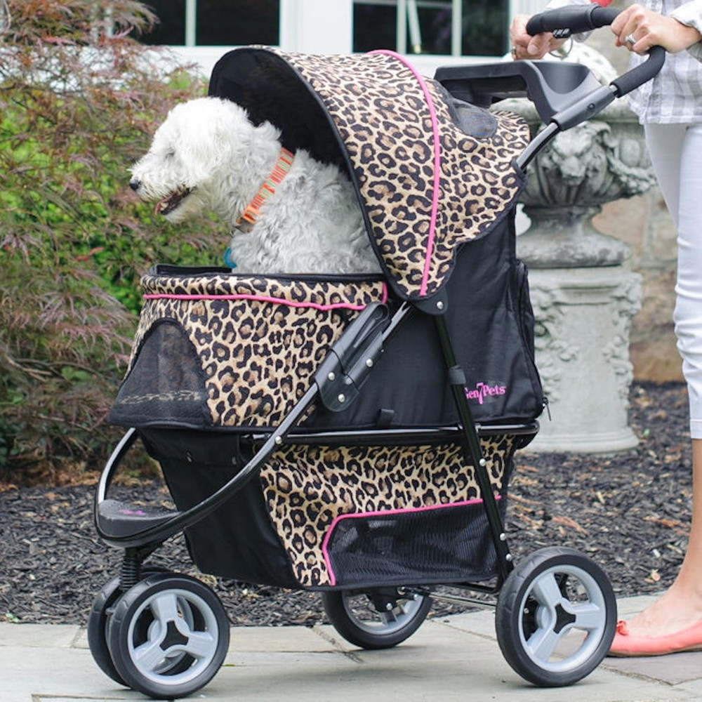 Promenade Pet Stroller, Cheetah Brown