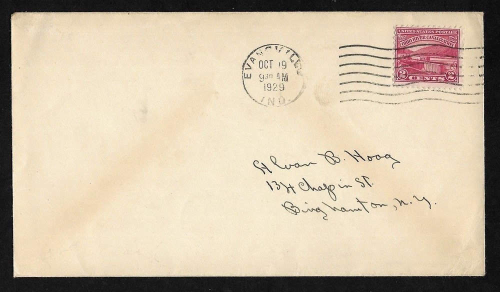 #681 2c Ohio River Canalization - Lock #5 Monongahela River- FDC Evansville