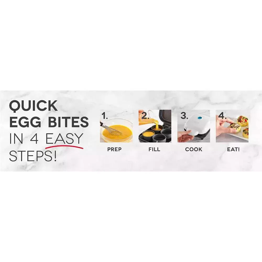 Dash Egg Bite Maker Blue Aqua Teal Countertop Egg Cooker NEW in Box