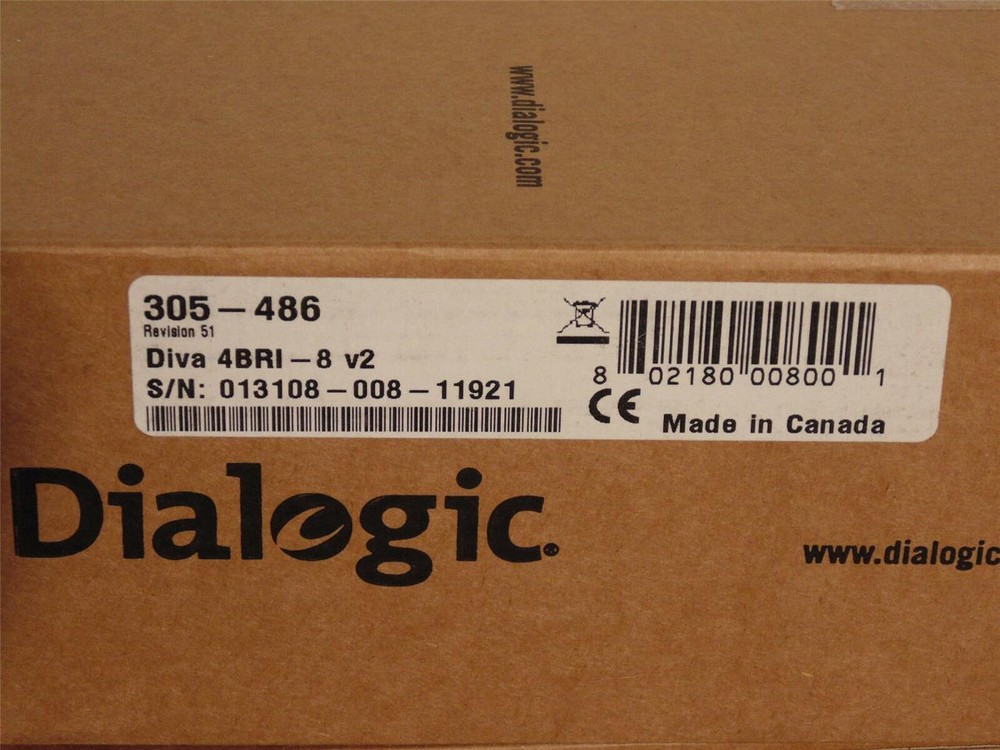 DIALOGIC SAGEM EICON (305-486) Diva 4BRI-8 v2
