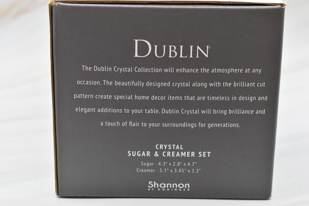 GODINGER Dublin Collection Crystal Sugar & Creamer Set