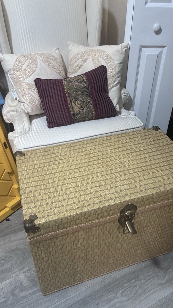Redmon Wicker Storage Trunk 28” Long X 16” Wide X 20” Deep