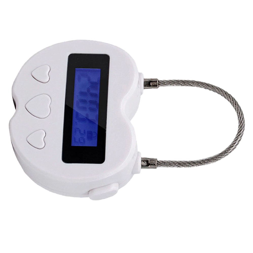 White Time Lock LCD Display Time Lock Multifunction Travel Electronic Timer US