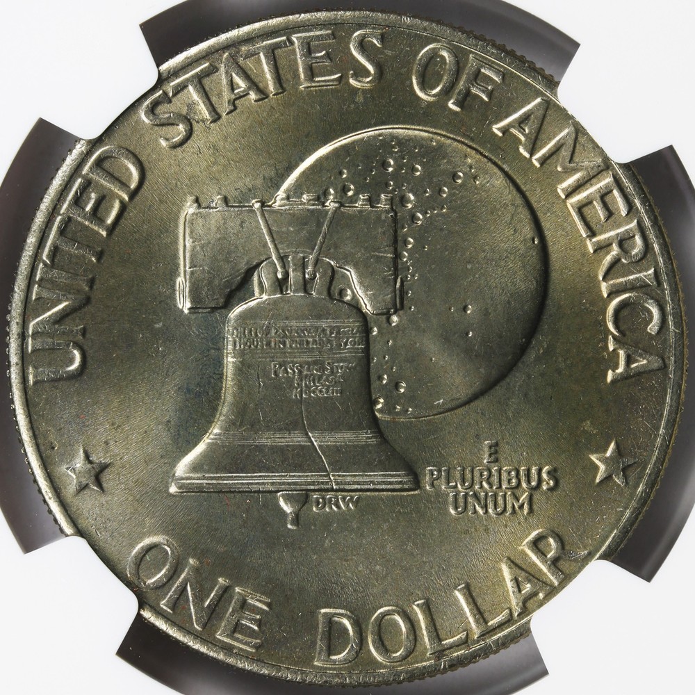 1776-1976 Type 2 Eisenhower Dollar $1 NGC MS66 Bicentennial