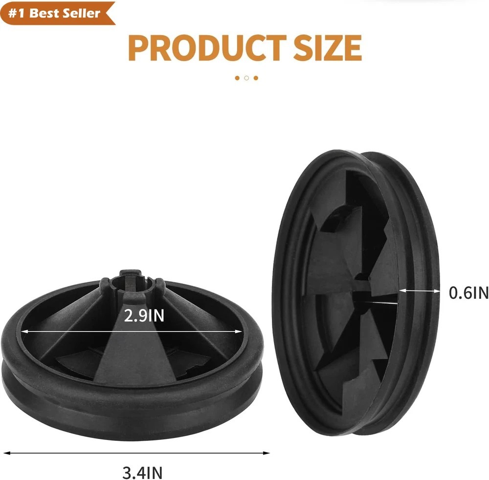 Upgraded EPDM Rubber Splash Guard for Insinkerator Evolution Series, 2 Pack