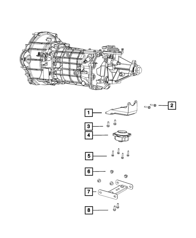 Genuine Mopar Transmission Mount Bracket 5038659AB
