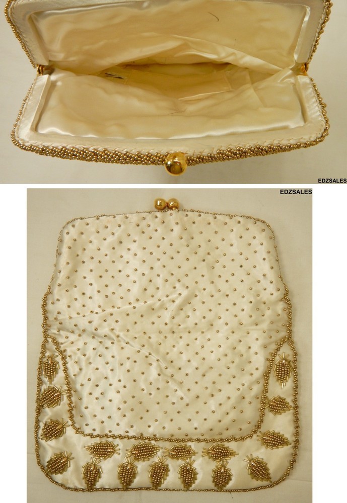 4 Vintage Handmade Formal Beaded Purses