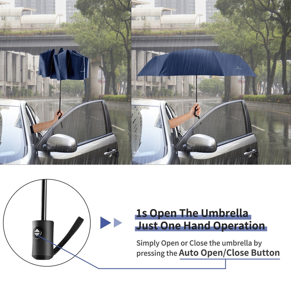 Automatic Umbrella Sun and Rain Anti-UV Windproof 3 Folding Compact Umbrella