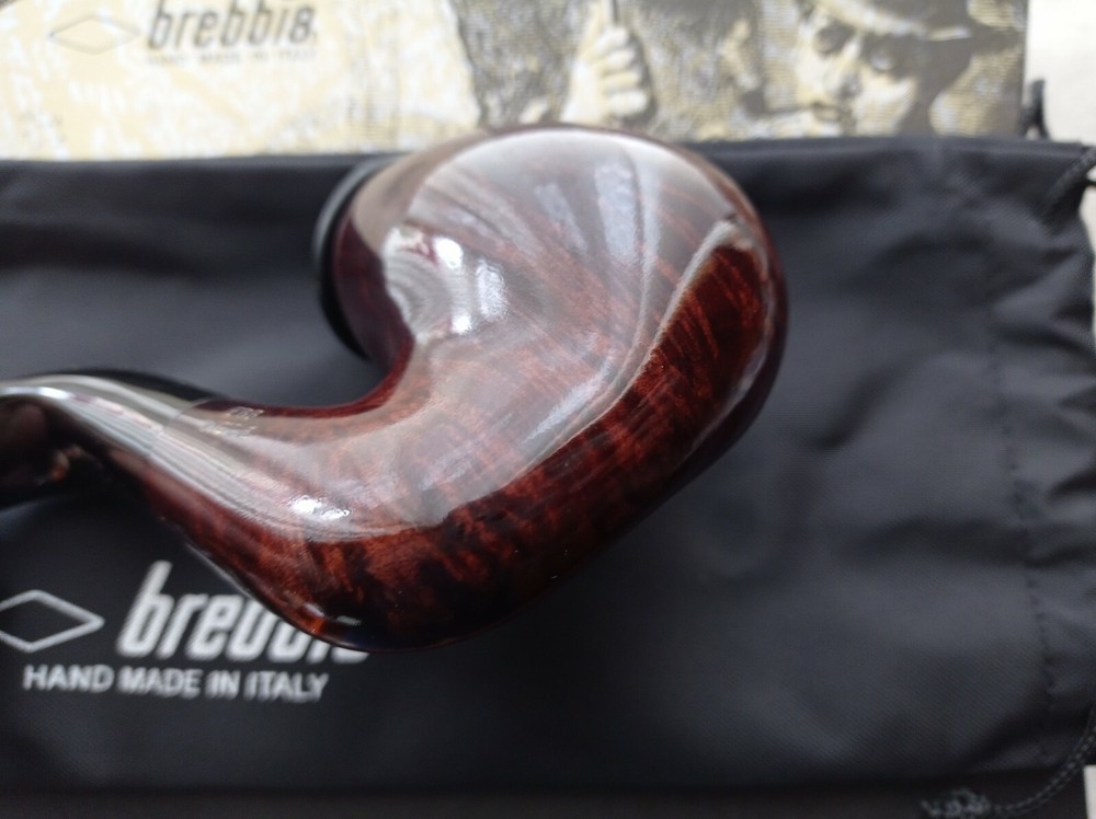 pipe Brebbia Egg Hat Walnut smooth briar handmade no filter gr.91 oz.3,2 new