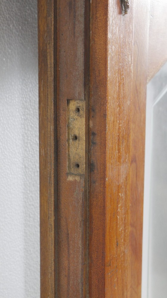 Textured Glass Transom & Etched Side Lite Wooden Window Frame