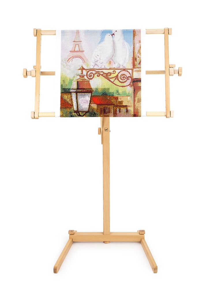 Needlework Floor-standing type Stand with Adjustable Frame Made of organic beech