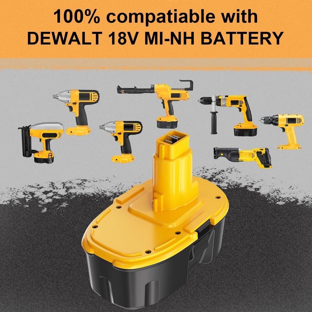 2 Pack 18 Volt Replace Battery For Dewalt DC9096-2 DC9098 DC9099 DC9096 DE9098