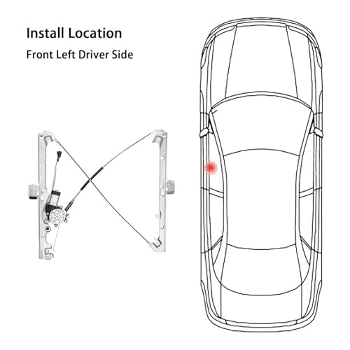 Front Left Driver Side Power Window Regulator with Motor Assembly, for 1999