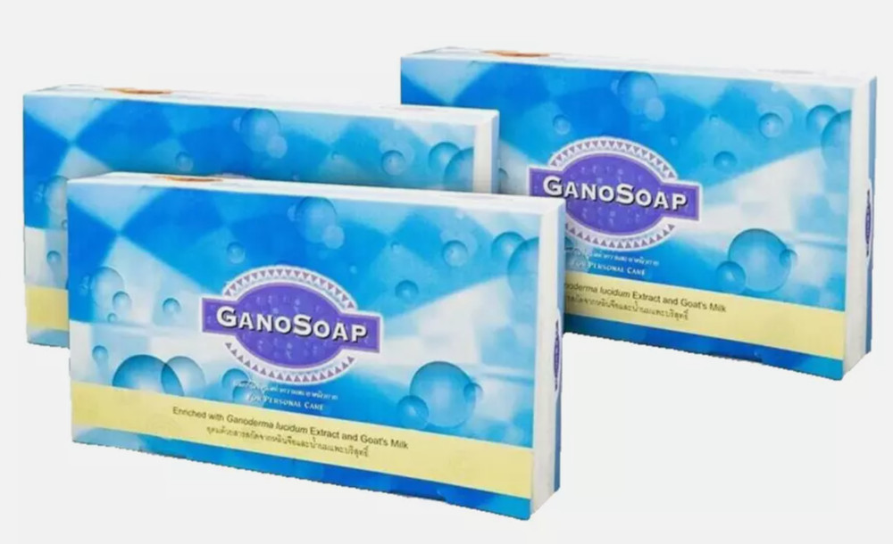 5 X GANO EXCEL SOAP ORIGINAL ENRICH GANODERMA & GOAT MILK (2 BAR PER BOX)