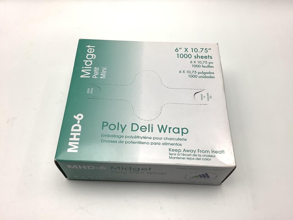 Packaging Midget Poly Deli Wrap MHD-6 6''x10.75'' 1000 sheets