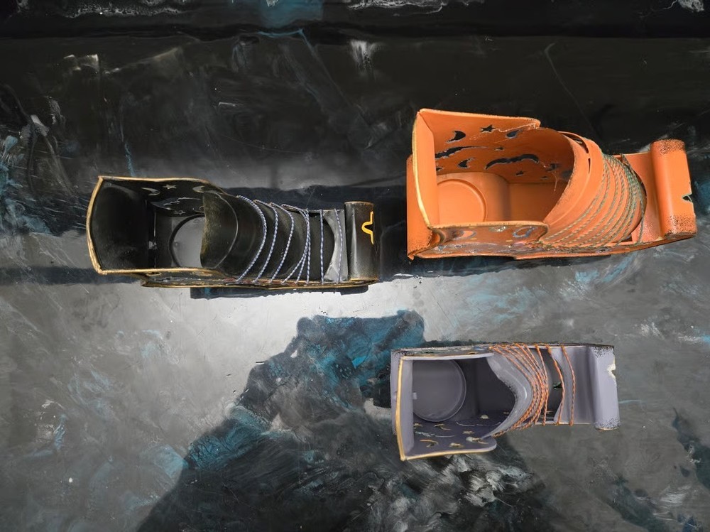 Halloween boot candle holders