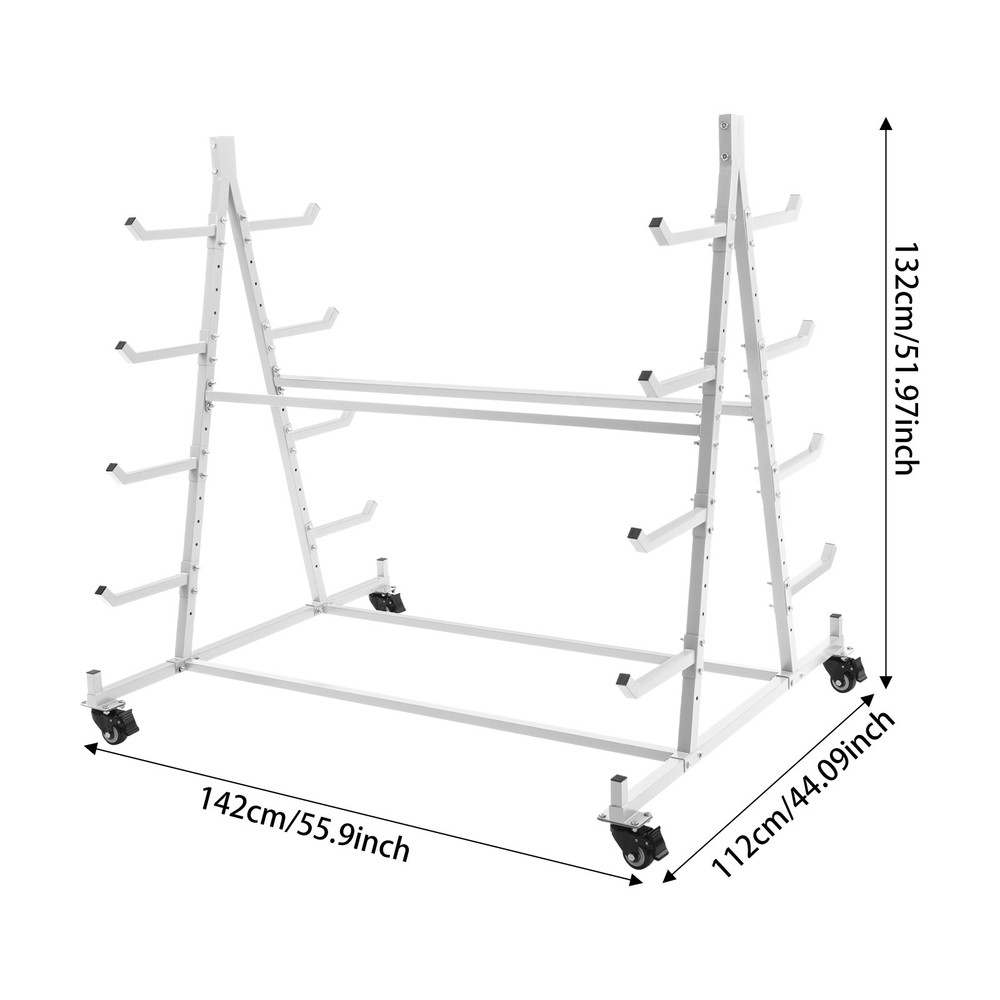 5 Tier Material Handling Conduit Pipe Rack Horizontal Storage Rack w/Wheels
