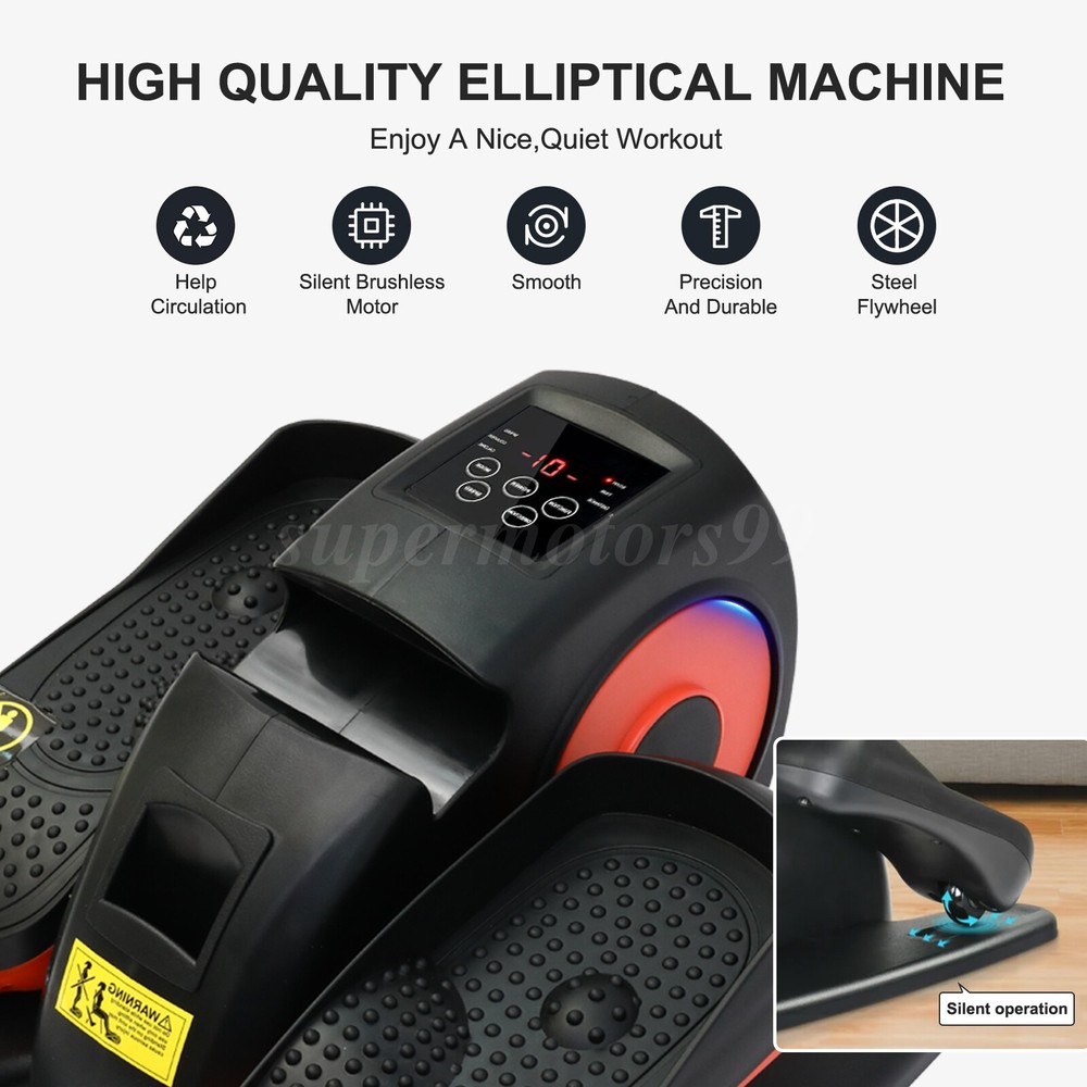 Under Desk Elliptical Trainer Machine Mini Compact Elliptical Machine Non-Slip