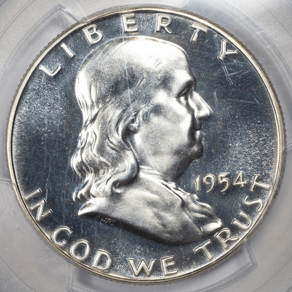 1954 PCGS PR67 Benjamin Franklin Silver Half Dollar Proof