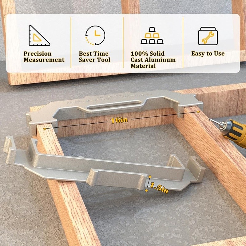 Premium Wall Stud Framing Tool Solid Cast Aluminum Easy to Use Framing Jig