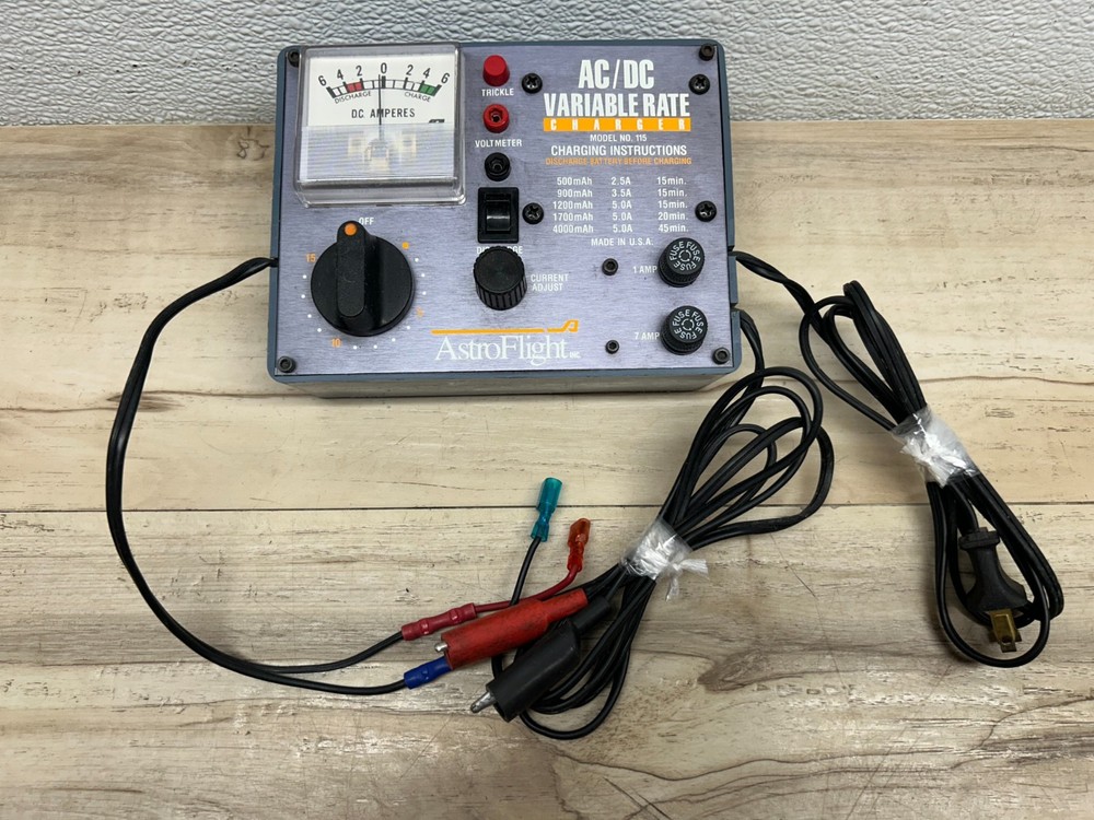 AstroFlight AC/DC Variable Rate RC Batteries Charger Model 115 Tested