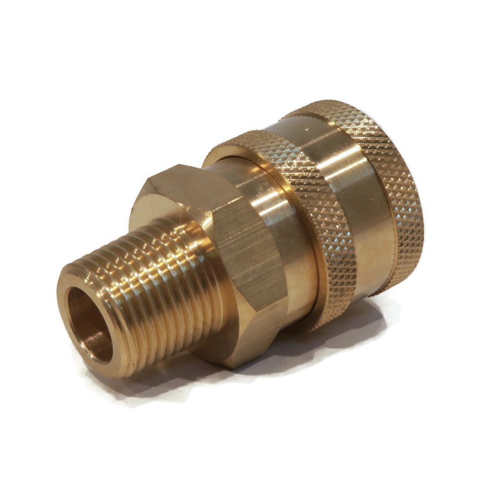 3/8" MPT Brass Quick Connect Coupler for Quickly Disconnecting Hose Lines Socket
