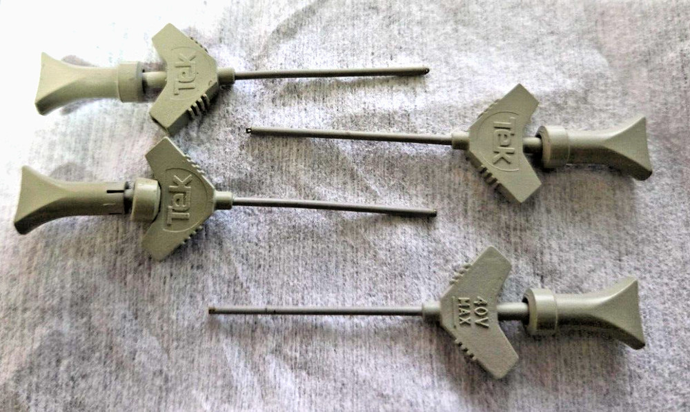 4 pcs Tektronix analyser clips good used