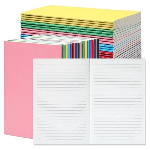 48 Pack A5 Lined Notebook Journals in Bulk, Colored Lined inner page-48 Pack