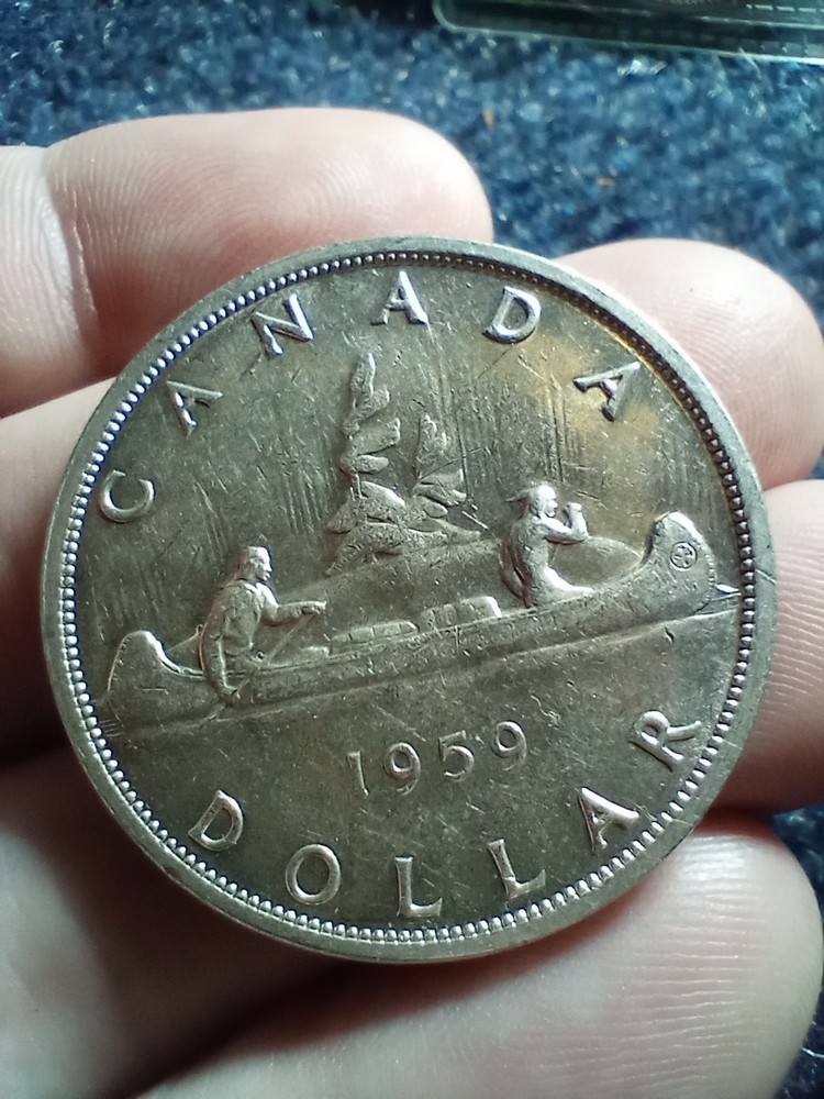 1959 $1 Canada Silver Dollar Coin - KM 54